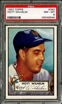 1952 Topps #392 Hoyt Wilhelm Rookie Card – PSA NM-MT 8